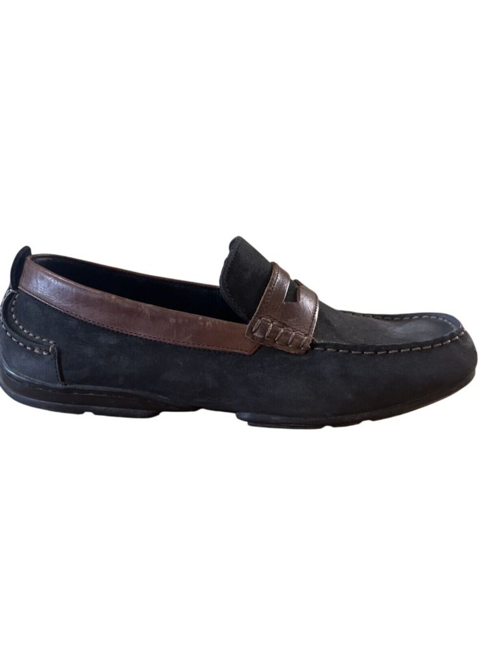 Florsheim Suede Moc Toe Penny Loafer Driver Brown  13153 963 Mens Size 10.5M